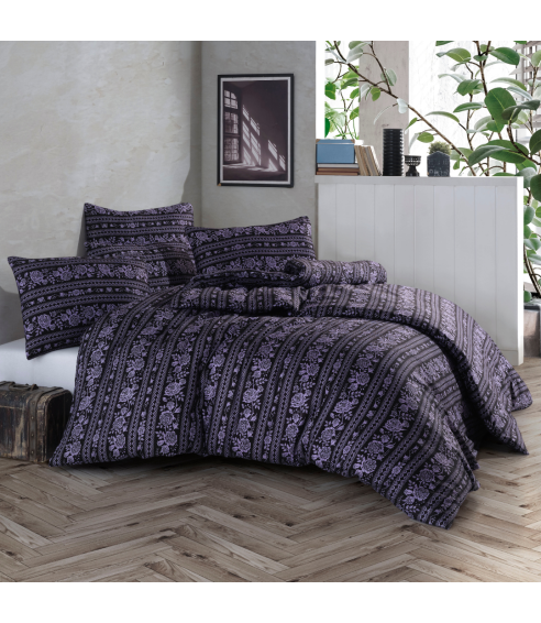 Pościel bawełniana „Vitor Purple“. Pościel Satynowa Premium