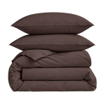 Pościel perkal „Brown Percale“. Pościel 150x200, 140x200 cm, 150x200 cm, 160x200 cm, 180x200 cm, 200x200 cm, 200x220 cm, 220x240 cm. Jednokolorowy ciemnobrązowy komplet pościeli bez wzorów.