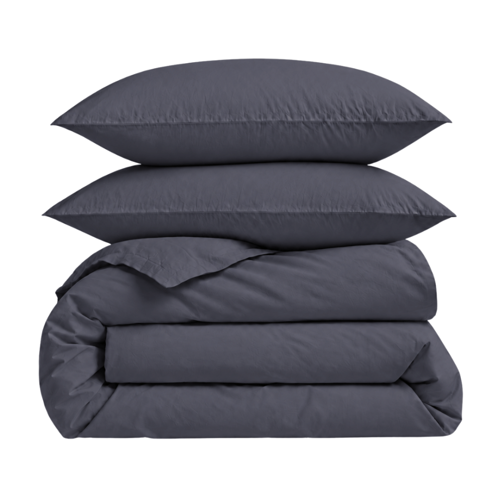 Pościel perkal „Dark Grey Percale“. Pościel 150x200, 140x200 cm, 150x200 cm, 160x200 cm, 180x200 cm, 200x200 cm, 200x220 cm, 220x240 cm. Jednokolorowy ciemnoszary komplet pościeli bez wzorów. Pościel perkal „Dark Grey Percale“. Pościel 150x200, 140x200 cm, 150x200 cm, 160x200 cm, 180x200 cm, 200x200 cm, 200x220 cm, 220x240 cm. Jednokolorowy ciemnoszary komplet pościeli bez wzorów.