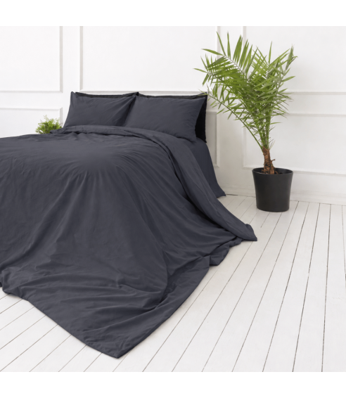 Pościel perkal „Dark Grey Percale“. Pościel Perkal