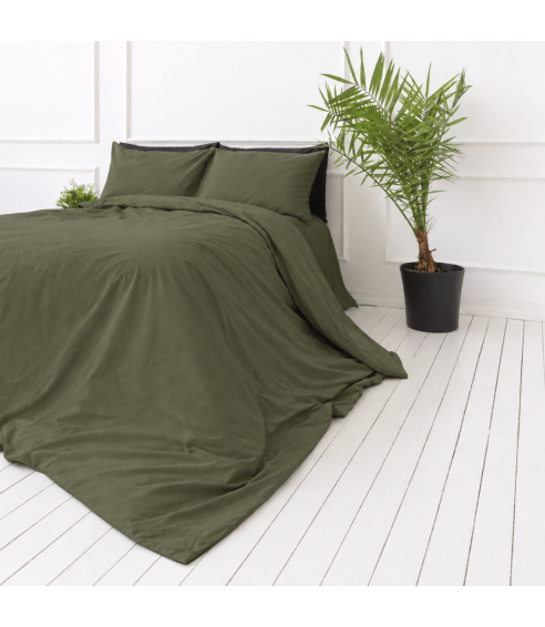 Pościel perkal „Moss Green Percale“. Pościel Perkal
