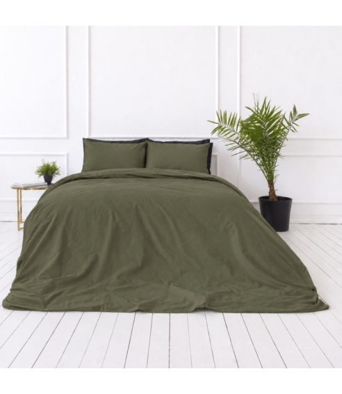 Pościel perkal „Moss Green Percale“. Pościel Perkal