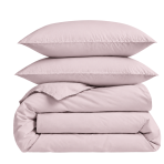 Pościel perkal „Shell Percale“. Pościel jednokolorowa, 140x200 cm, 150x200 cm, 160x200 cm, 180x200 cm, 200x200 cm, 200x220 cm, 220x240 cm. Jasnoróżowy jednokolorowy komplet pościeli.
