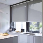 Przezroczyste Rolety „Roll light grey“. Zasłony, 60x200 cm, 80x200 cm, 100x200 cm, 120x200 cm, 140x200 cm, 160x200 cm, 180x200 cm. Jasnoszare rolety z subtelną fakturą.