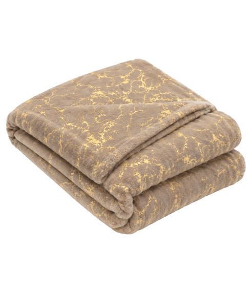 Pled „Gilded Brown fleece blanket“. Pledy