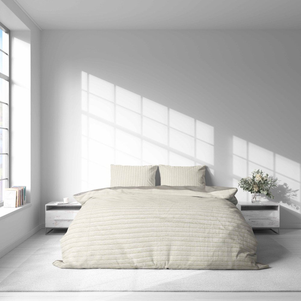 Pościel z pluszu „Minky Light“. Komplety pościeli 200x220, 200x220 cm. Zestaw pościeli z lekkiej pluszowej tkaniny, oferujący delikatne i ciepłe otulenie.