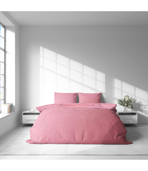 Pościel z pluszu „Minky Rose Solid“. Komplety pościeli 200x220
