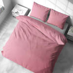 Pościel z pluszu „Minky Rose Solid“. Komplety pościeli 200x220, 200x220 cm. Różowa pościel z delikatnym rumianym odcieniem