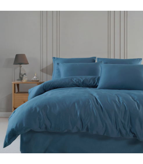 Pościel satyna bawełniana PREMIUM „Blue stone“. Pościel Satynowa Premium