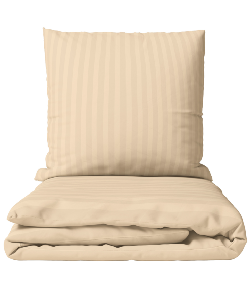 Pościel satyna bawełniana PREMIUM „Champagne Stripe Sateen“. Pościel Satynowa