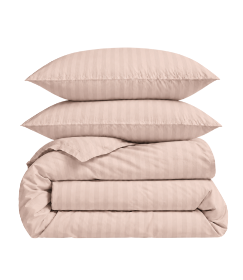 Pościel satyna bawełniana PREMIUM „Classic Coffee Stripe Sateen“. Pościel Satynowa
