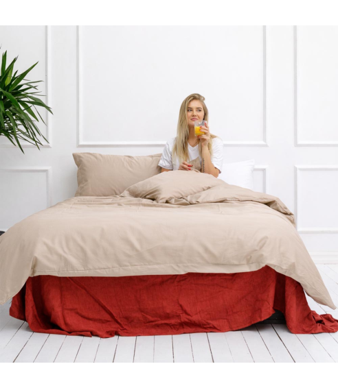 Pościel satyna bawełniana PREMIUM „Classic coffee“. Pościel Satynowa