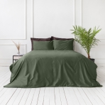 Pościel satyna bawełniana PREMIUM „Dark green“. Pościel Satynowa Premium, 140x200 cm, 200x200 cm, 200x220 cm
