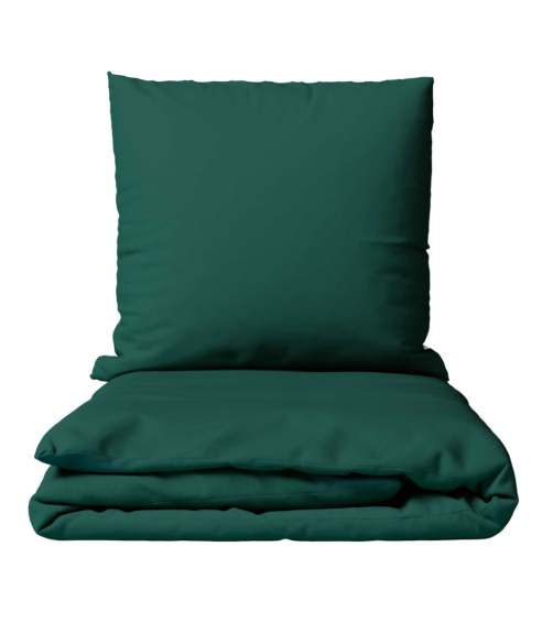 Pościel satyna bawełniana PREMIUM „Dark green sateen“. Pościel Satynowa