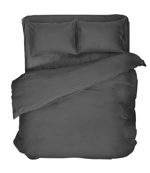 Pościel satyna bawełniana PREMIUM "Graphite Satin“. Pościel Satynowa Premium