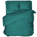 Pościel satyna bawełniana PREMIUM "Green Satin“. Pościel Satynowa Premium, 140x200 cm, 200x200 cm, 200x220 cm. Ciemnozielony komplet pościeli z minimalistycznym designem, nadający elegancji i spokoju.