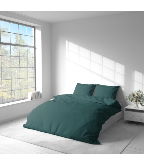 Pościel satyna bawełniana PREMIUM "Green Satin“. Pościel Satynowa Premium