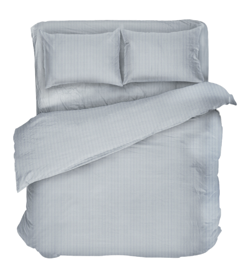 Pościel satyna bawełniana PREMIUM "Light Gray Stripe Satin“. Pościel Satynowa Premium