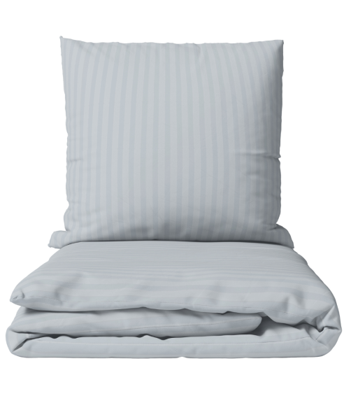 Pościel satyna bawełniana PREMIUM "Light Gray Stripe Satin“. Pościel Satynowa Premium