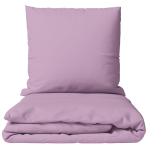 Pościel satyna bawełniana PREMIUM "Lilac Sateen“. Pościel jednokolorowa, 140x200 cm, 200x200 cm, 200x220 cm. Jasnofioletowy jednokolorowy komplet pościeli z dwiema poszewkami na poduszki.