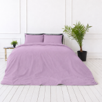 Pościel satyna bawełniana PREMIUM "Lilac Sateen“. Pościel jednokolorowa, 140x200 cm, 200x200 cm, 200x220 cm. Jednokolorowy lawendowy komplet pościeli o eleganckim wyglądzie.