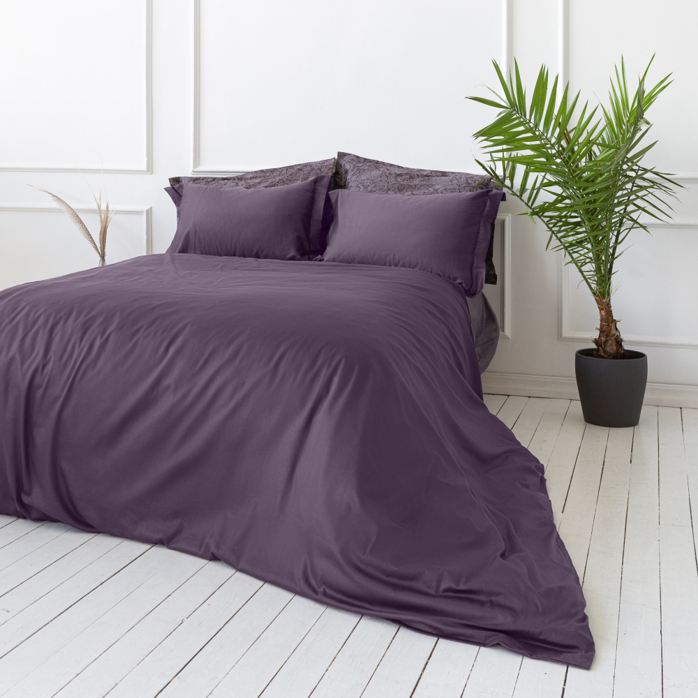 Pościel satyna bawełniana PREMIUM „Mauve“. Pościel Satynowa Premium, 140x200 cm, 200x200 cm, 200x220 cm, 220x240 cm