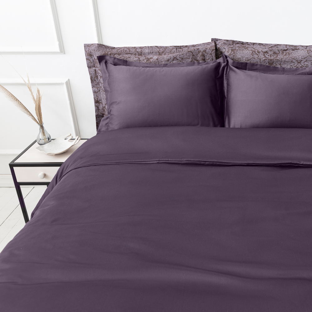 Pościel satyna bawełniana PREMIUM „Mauve“. Pościel Satynowa Premium, 140x200 cm, 200x200 cm, 200x220 cm, 220x240 cm