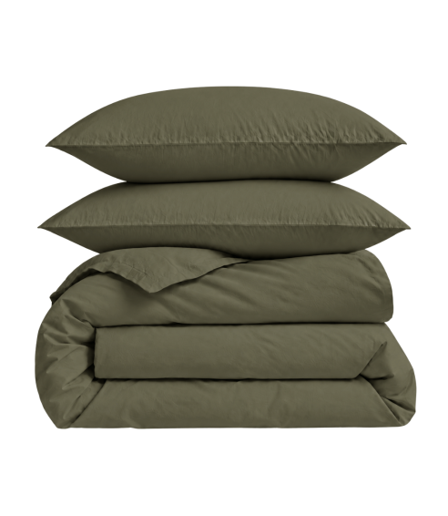 Pościel satyna bawełniana PREMIUM "Moss Green sateen“. Pościel Satynowa