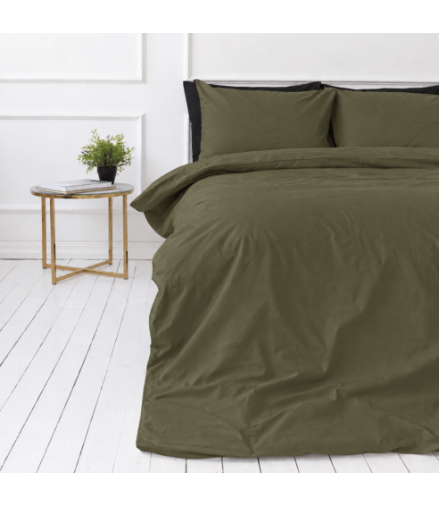 Pościel satyna bawełniana PREMIUM "Moss Green sateen“. Pościel Satynowa