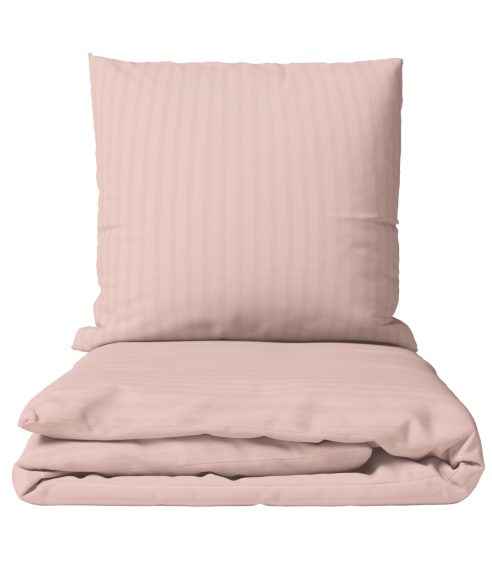 Pościel satyna bawełniana PREMIUM "Peachy Stripe Satin“. Pościel Satynowa Premium