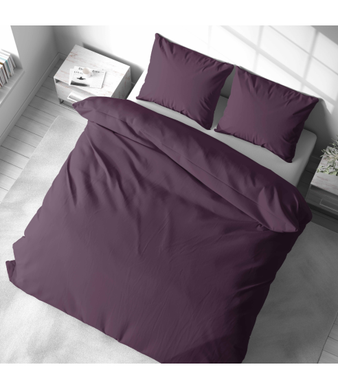 Pościel satyna bawełniana PREMIUM "Plum glow“. Pościel Satynowa Premium
