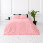 Pościel satyna bawełniana PREMIUM „Seashell Pink Stripe Sateen“. Pościel 150x200, 140x200 cm, 150x200 cm, 160x200 cm, 180x200 cm, 200x200 cm, 200x220 cm, 220x240 cm. Delikatny koralowo-różowy pasiasty komplet pościeli uz łóżka Pościel satyna bawełniana PREMIUM „Seashell Pink Stripe Sateen“. Pościel 150x200, 140x200 cm, 150x200 cm, 160x200 cm, 180x200 cm, 200x200 cm, 200x220 cm, 220x240 cm. Delikatny koralowo-różowy pasiasty komplet pościeli uz łóżka