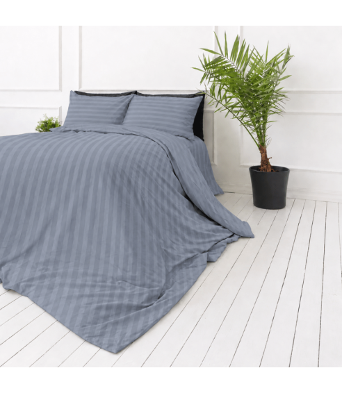 Pościel satyna bawełniana PREMIUM „Tradewinds Stripe Sateen“. Pościel Satynowa