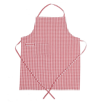 Fartuch „Ulla apron“. Fartuchy. Czerwono-biały fartuch w klasyczną drobną kratkę Fartuch „Ulla apron“. Fartuchy. Czerwono-biały fartuch w klasyczną drobną kratkę