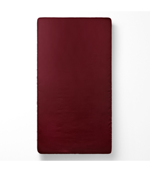 Prześcieradło Satynowe z gumką „Maroon“. Prześcieradło z gumką 90x200