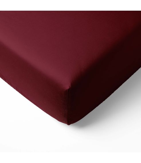 Prześcieradło Satynowe z gumką „Maroon“. Prześcieradło z gumką 90x200