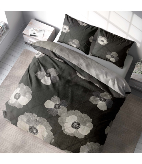 Satynowa poszewka na poduszkę "Poppiescape". Poszewka na poduszkę 50x70