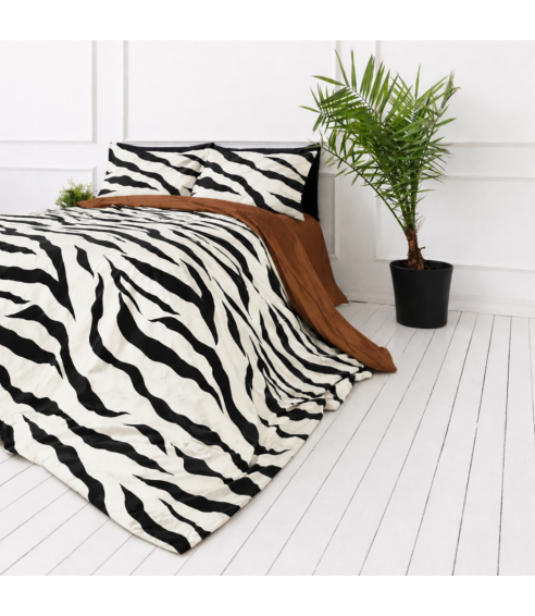 Pościel satyna bawełniana „Exotic Zebra“. Pościel Satynowa