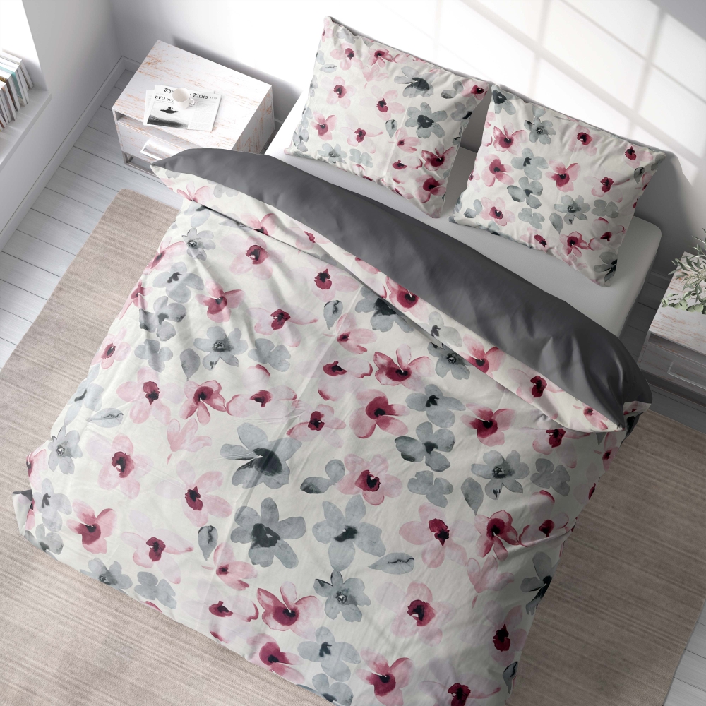Pościel satyna bawełniana „Floral“. Pościel Satynowa Premium, 140x200 cm, 160x200 cm, 200x200 cm, 200x220 cm