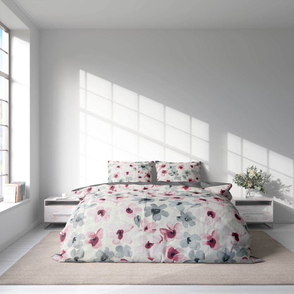 Pościel satyna bawełniana „Floral“. Pościel Satynowa Premium, 140x200 cm, 160x200 cm, 200x200 cm, 200x220 cm