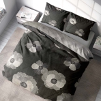 Pościel satyna bawełniana „Poppiescape“. Pościel Satynowa Premium, 140x200 cm, 200x200 cm, 200x220 cm