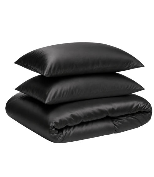 Komplet pościeli jedwabnej "Onyx Silk". Pościel 200x220