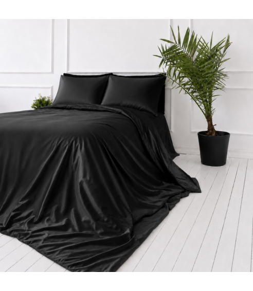 Komplet pościeli jedwabnej "Onyx Silk". Pościel 200x220