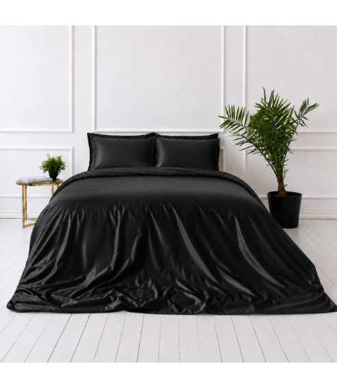 Komplet pościeli jedwabnej "Onyx Silk". Pościel 200x220