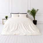 Komplet pościeli jedwabnej "Pearl White Silk". Komplety pościeli, 200x200 cm, 200x220 cm. Ciepły kremowy luksusowy komplet pościelowy. Komplet pościeli jedwabnej "Pearl White Silk". Komplety pościeli, 200x200 cm, 200x220 cm. Ciepły kremowy luksusowy komplet pościelowy.