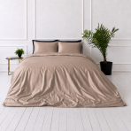 Komplet pościeli jedwabnej "Saddle Silk". Komplety pościeli, 200x200 cm, 200x220 cm. Elegancki komplet pościeli w odcieniu szampana z gładką powierzchnią