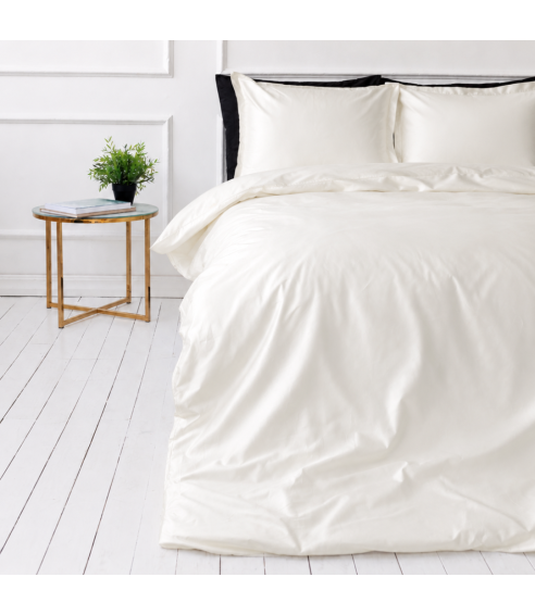 Komplet pościeli jedwabnej "Pearl White Silk". Pościel 200x220