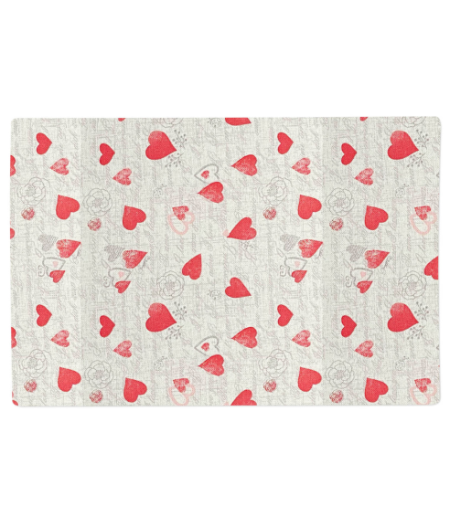 Podkładki na stół „Hearts placemat“ 1 szt.. Lniane obrusy