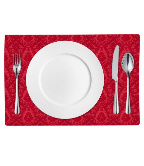 Podkładki na stół „Red baroque placemat“ 1 szt.. Lniane obrusy