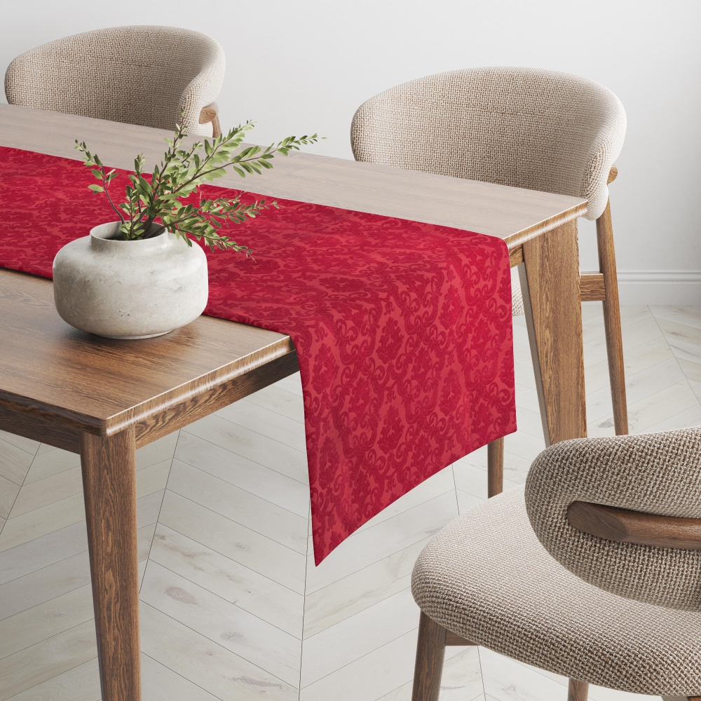 Bieżnik na stół "Red Baroque". Bieżniki na stół, 40x140 cm, 40x200 cm